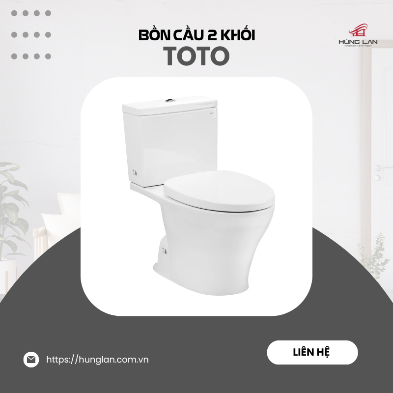 bồn cầu 2 khối toto
