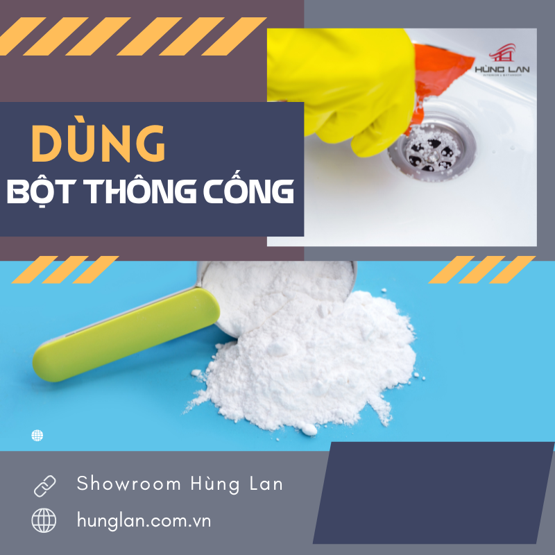 dùng bột thông tắc bồn cầu