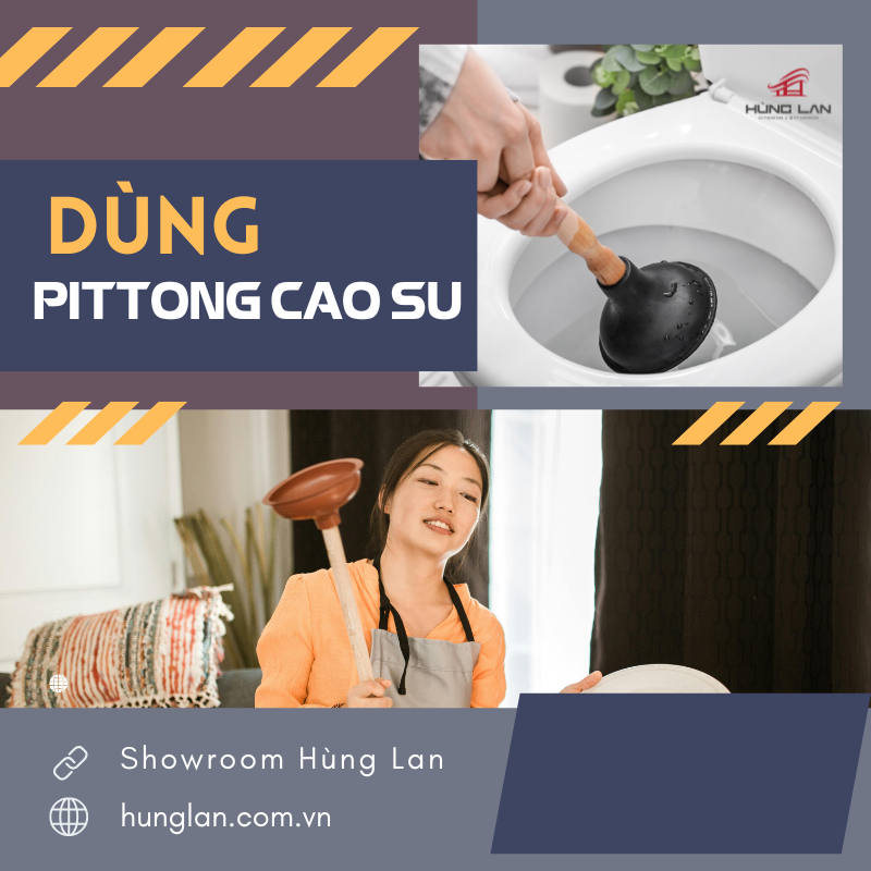 dùng pitong cao su khắc phục