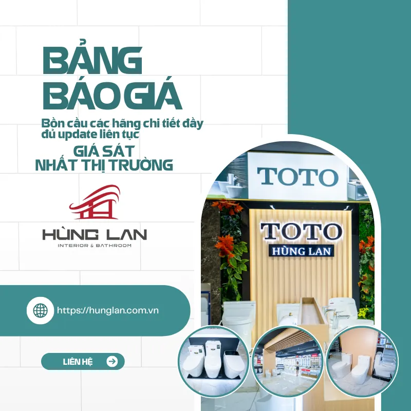Bảng báo giá bồn cầu các hãng đầy đủ chi tiết update tháng 5 2025