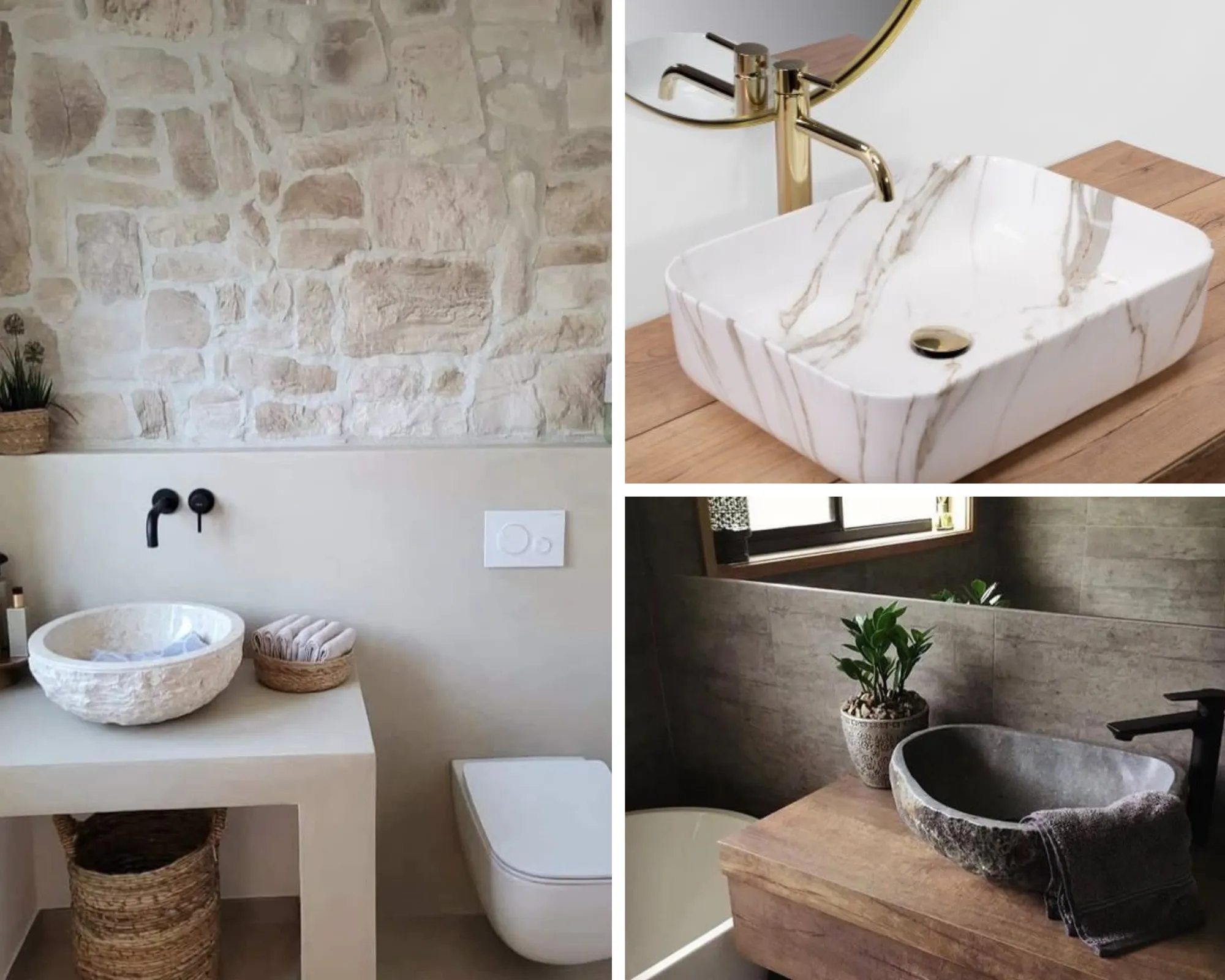 Bộ sưu tập mẫu chậu rửa mặt đá lavabo đẹp, bắt mắt mới nhất 2025