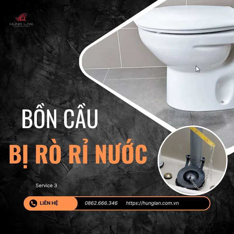 Hướng dẫn xử lý bồn cầu bị rò nước rỉ nước đơn giản, tự làm không cần gọi thợ