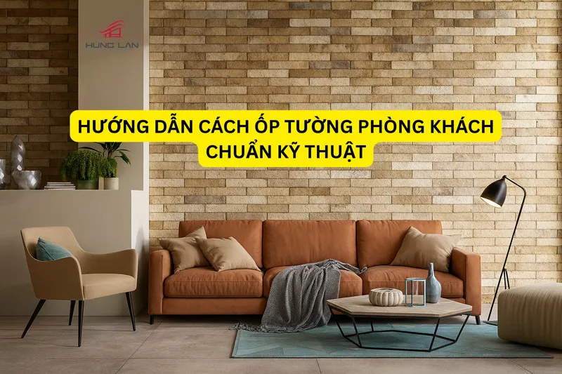 Cách ốp tường phòng khách với 6 bước đơn giản, dễ thi công nhất