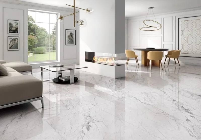 37+ mẫu gạch lát nền màu trắng vân đá sang trọng, xu hướng mới 2026