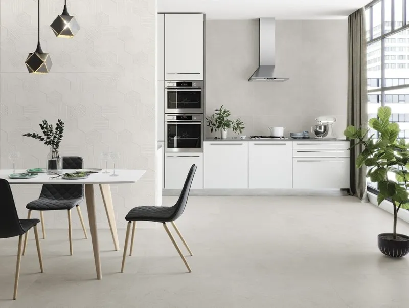 Tổng hợp các mẫu gạch ốp tường phòng khách màu trắng tinh tế, hiện đại nhất