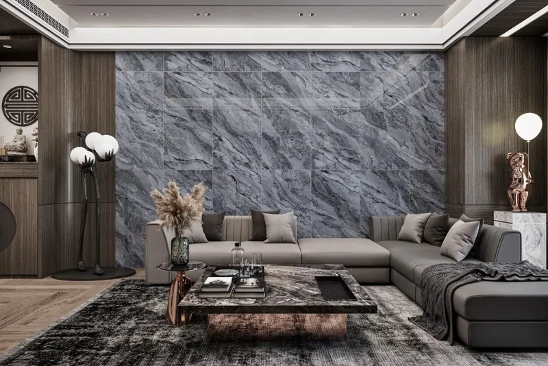 Gợi ý cách phối màu gạch ốp tường phòng khách theo xu hướng mới hiện nay