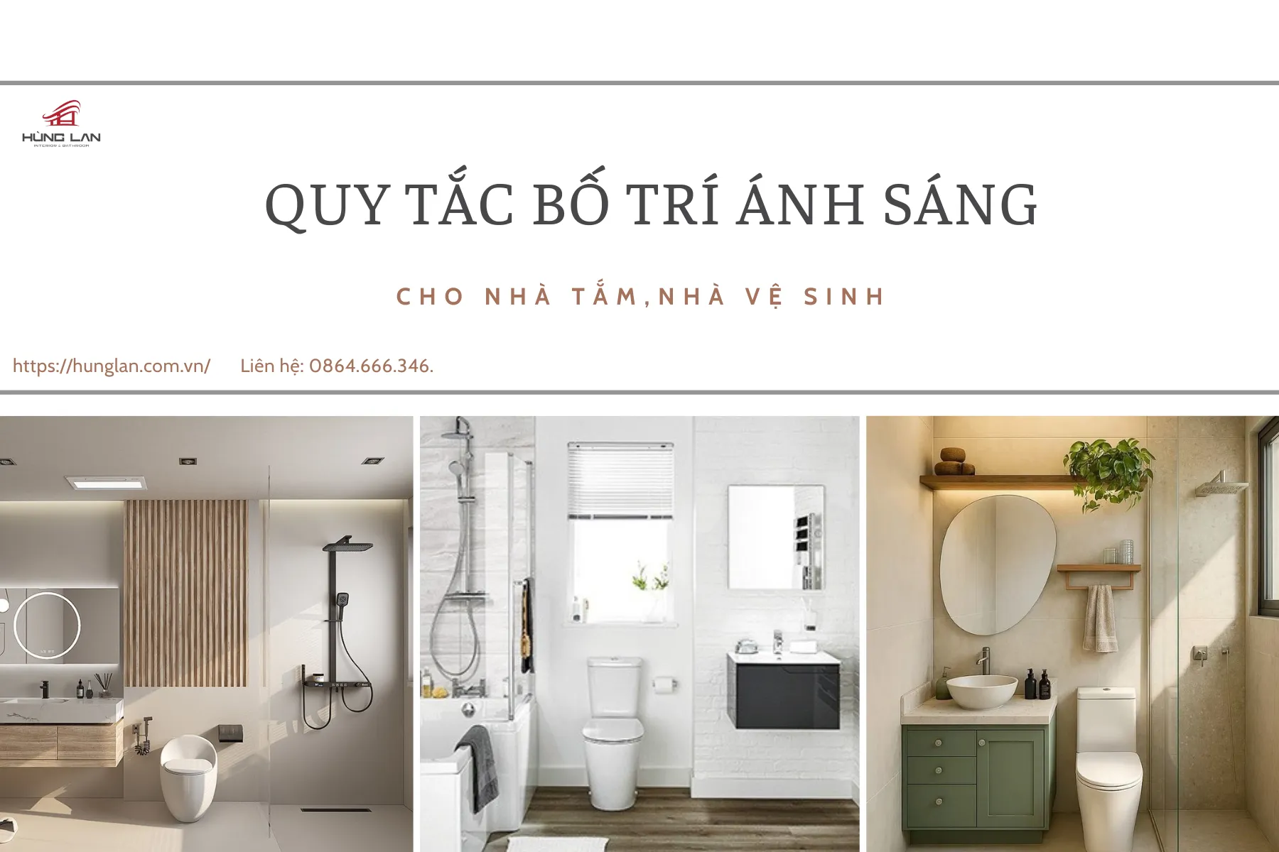 Quy tắc bố trí ánh sáng cho nhà tắm, nhà vệ sinh cần biết trong thiết kế
