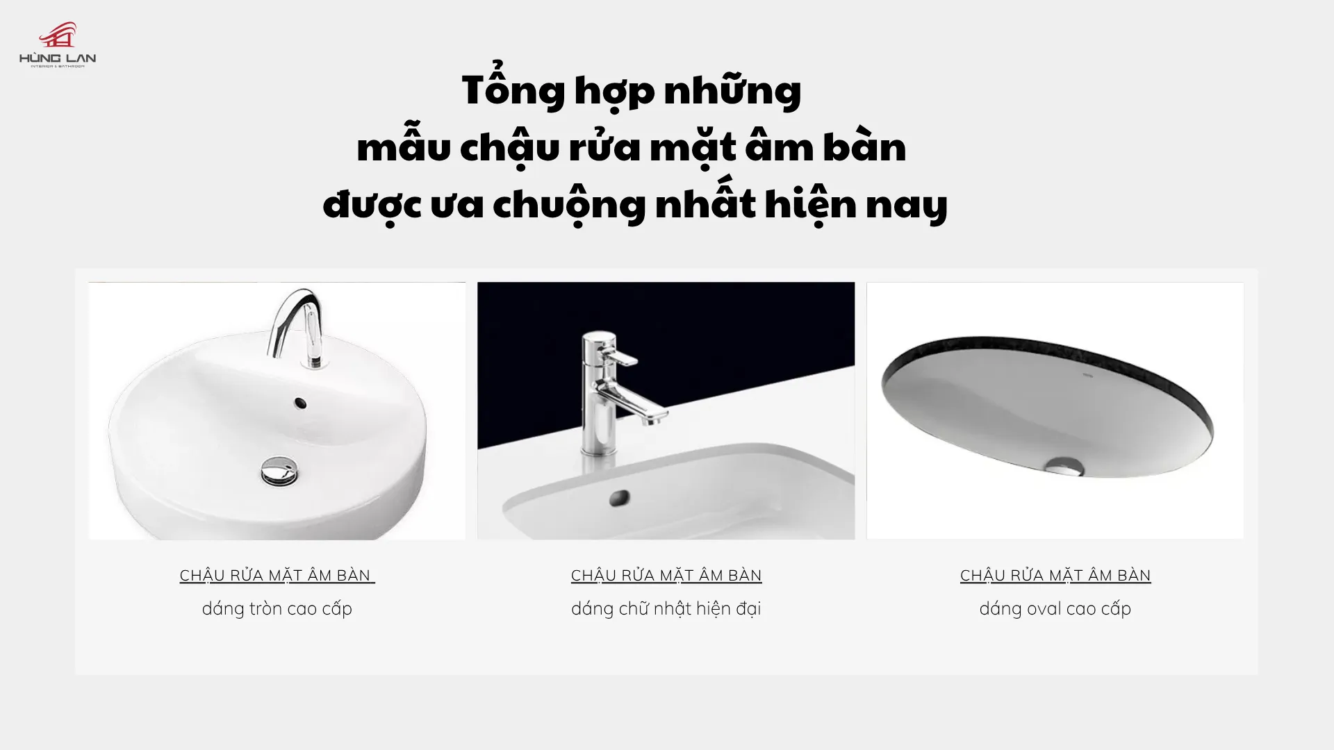 Tổng hợp những mẫu chậu rửa mặt âm bàn được ưa chuộng nhất hiện nay