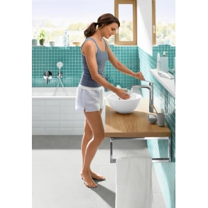 Vòi chậu nóng lạnh đen 1 chân HansGrohe 71161007
