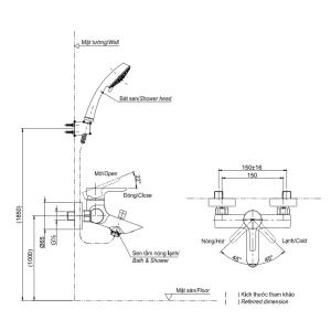 Sen tắm nóng lạnh TOTO TBS01302V/TBW02017A