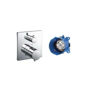Van điều chỉnh nhiệt độ kèm van dừng và phụ kiện âm tường TOTO TBV02403B/TBN01001B