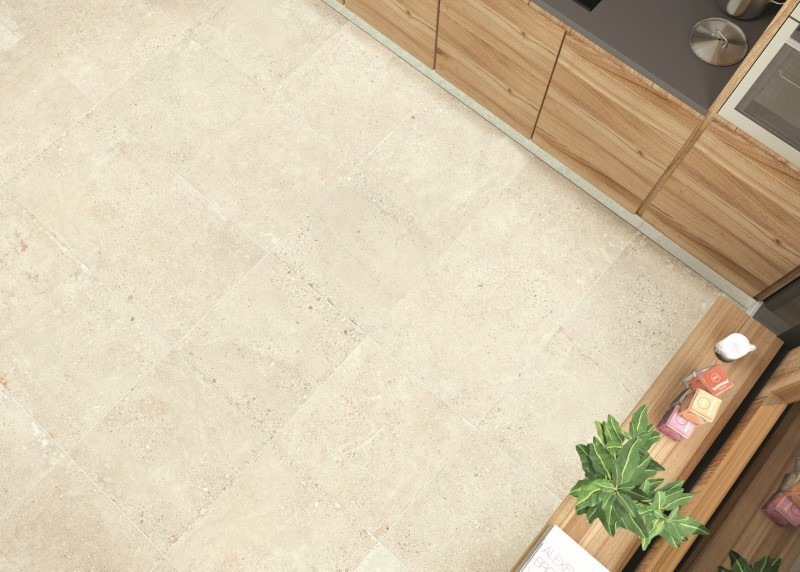 Gạch 60x60cm lát nền phòng bếp