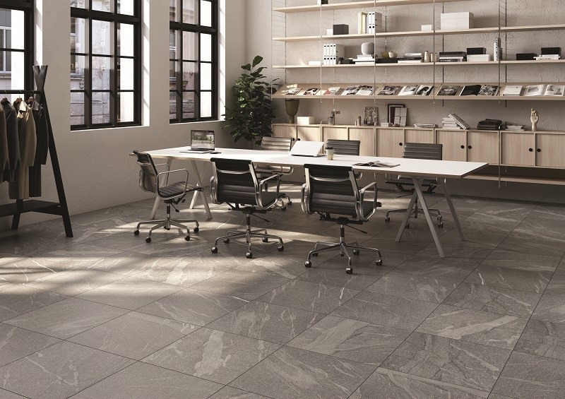 Gạch 60x60cm lát nền hành lang,  sảnh chờ, khu vực công cộng 