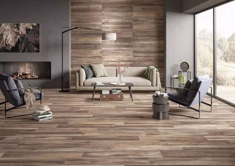 30+ mẫu gạch lát nền vân gỗ, giả gỗ đẹp nhất cho phòng khách hiện nay