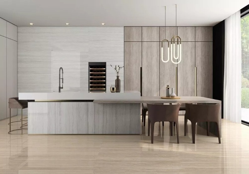 Gạch lát nền Tây Ban Nha lát không gian bếp