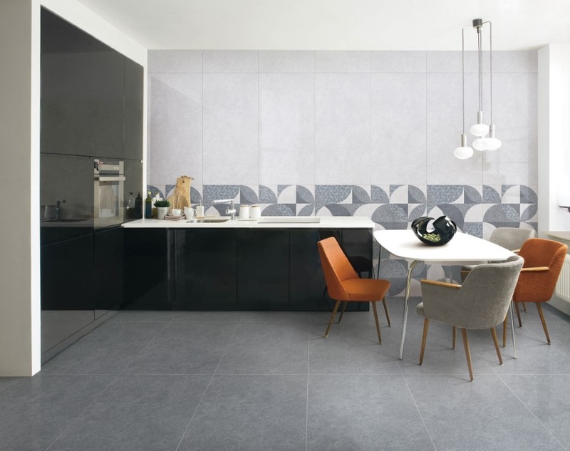 Gạch ốp tường 60x120cm vân xi măng hiện đại