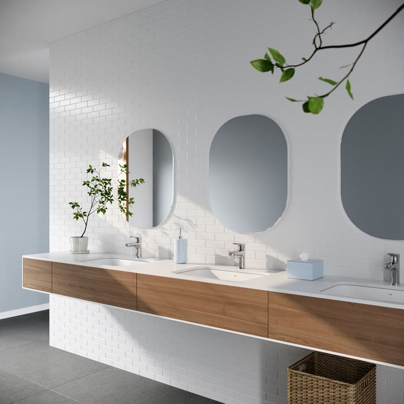 Kích thước chậu rửa mặt, lavabo tiêu chuẩn, để lắp đặt cho phòng tắm