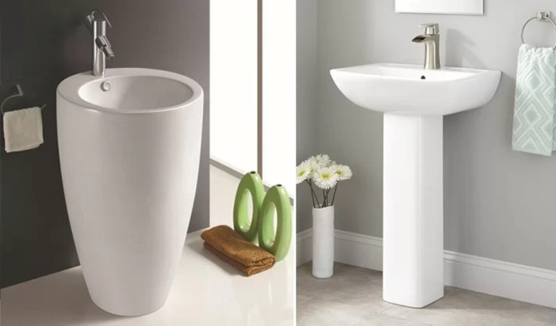 Kích thước tiêu chuẩn của chậu rửa mặt chân dài