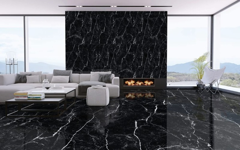 Gạch lát nền phòng khách phong cách sang trọng Luxury